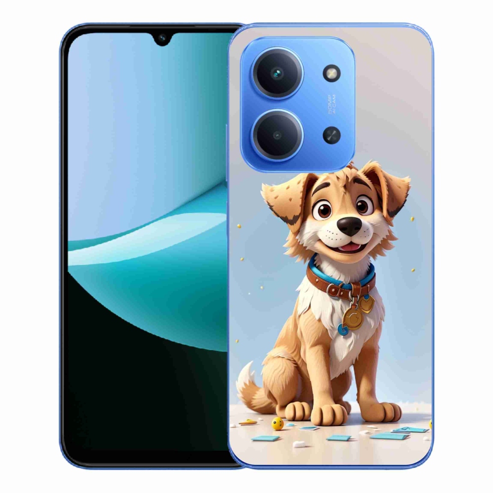 Gelový kryt mmCase na Xiaomi Redmi 15C 4G/5G (173mm) - kreslené štěně