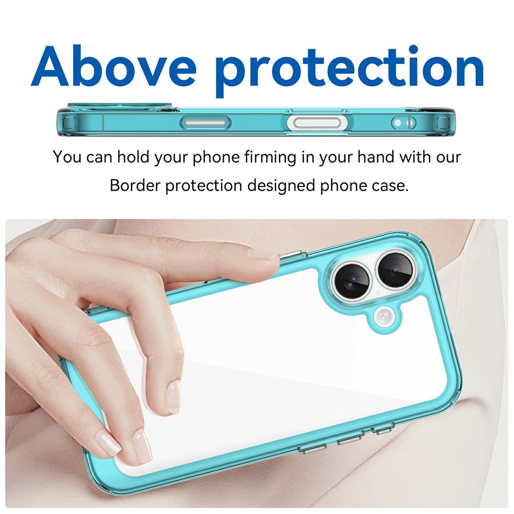 Gelový obal s pevnými zády na iPhone 17 - světlemodrý