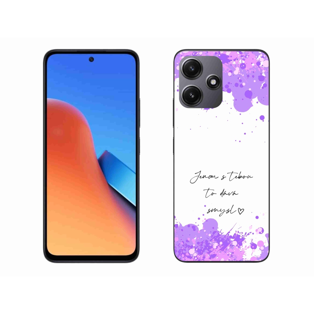 Gelový kryt mmCase na Xiaomi Redmi 12 5G - zamilovaný text bílé pozadí