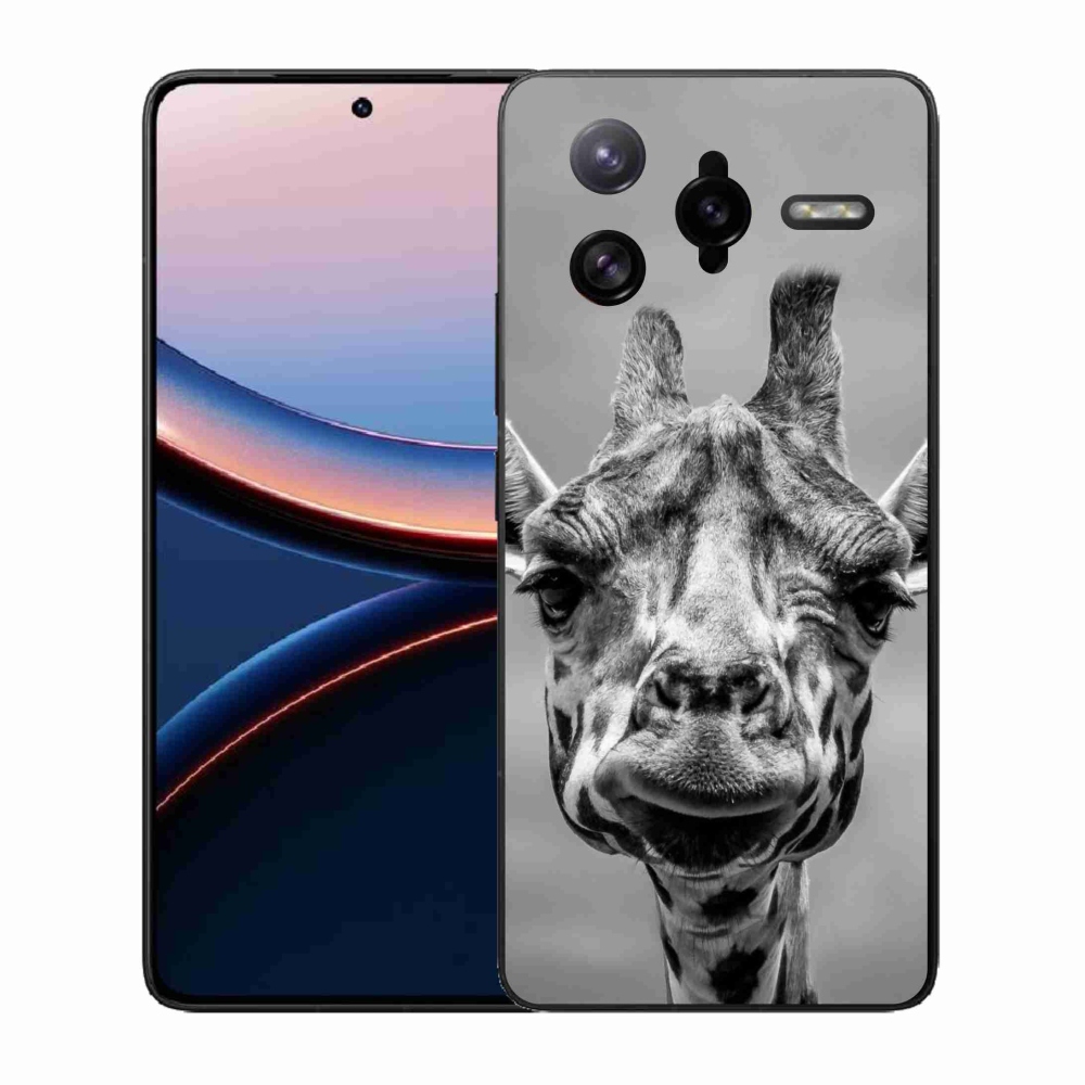 Gelový kryt mmCase na Xiaomi Poco F7 Ultra - černobílá žirafa