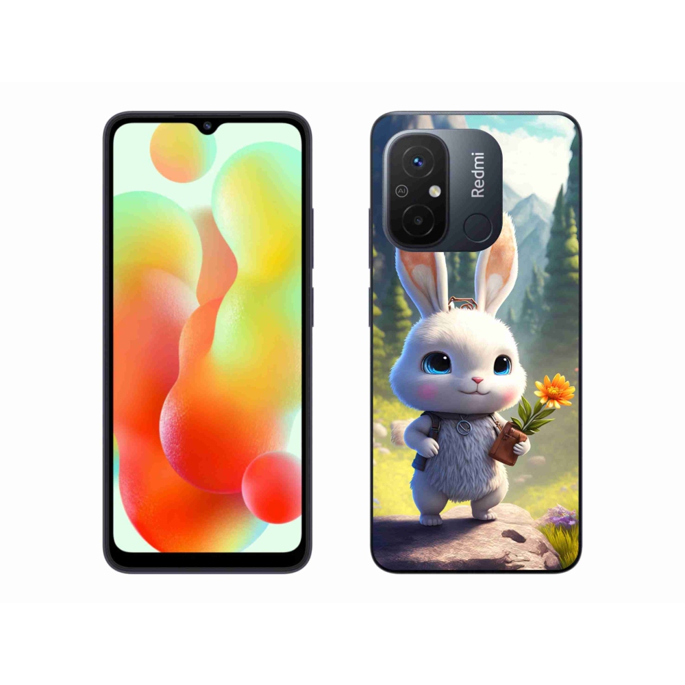 Gelový kryt mmCase na Xiaomi Redmi 12C - roztomilý králíček