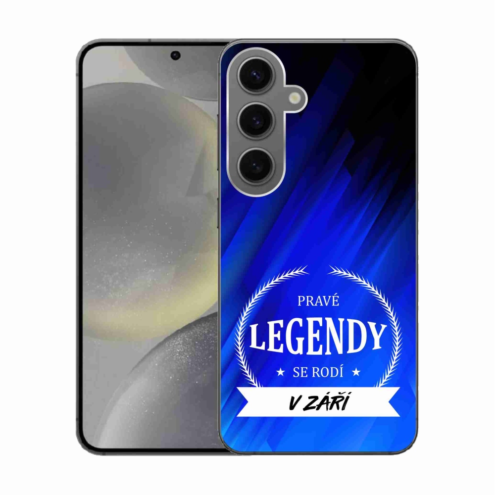 Gelový kryt mmCase na Samsung Galaxy S24 - legendy v září modré pozadí