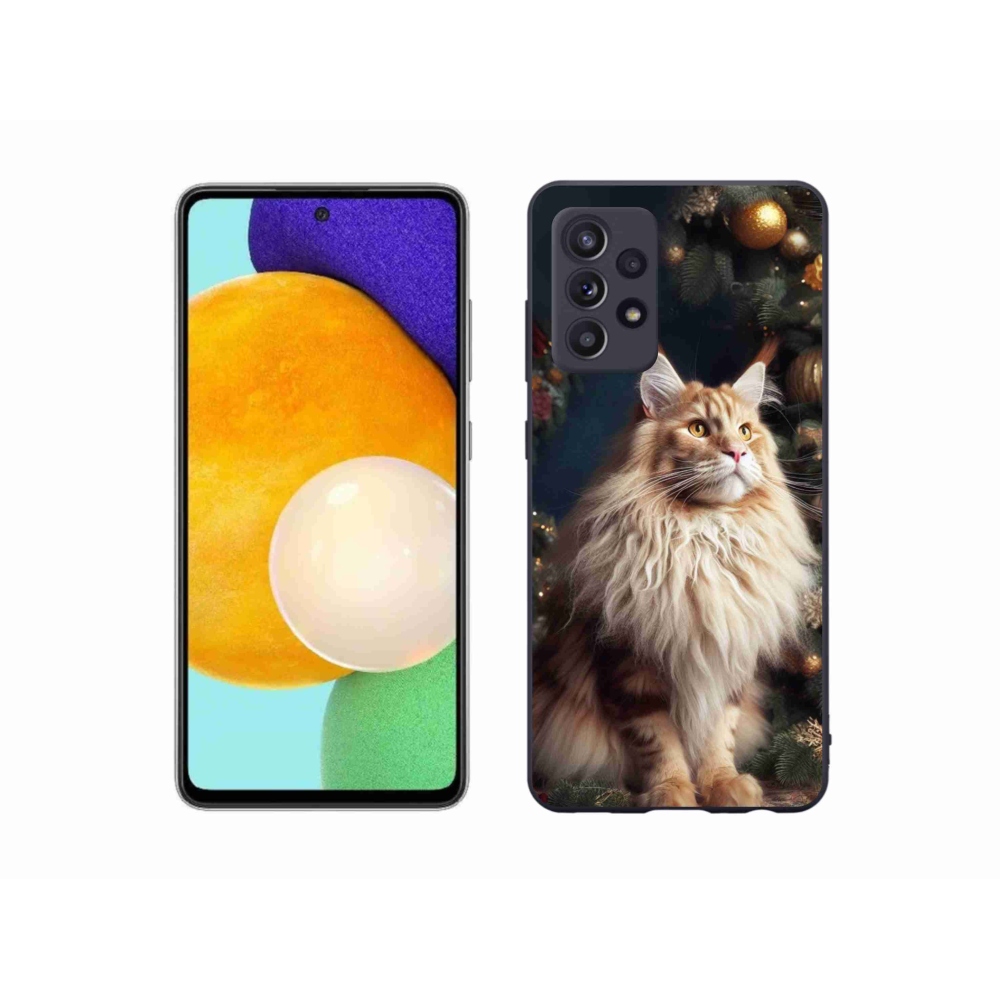 Gelový kryt mmCase na Samsung Galaxy A52s 5G - kočka u stromku