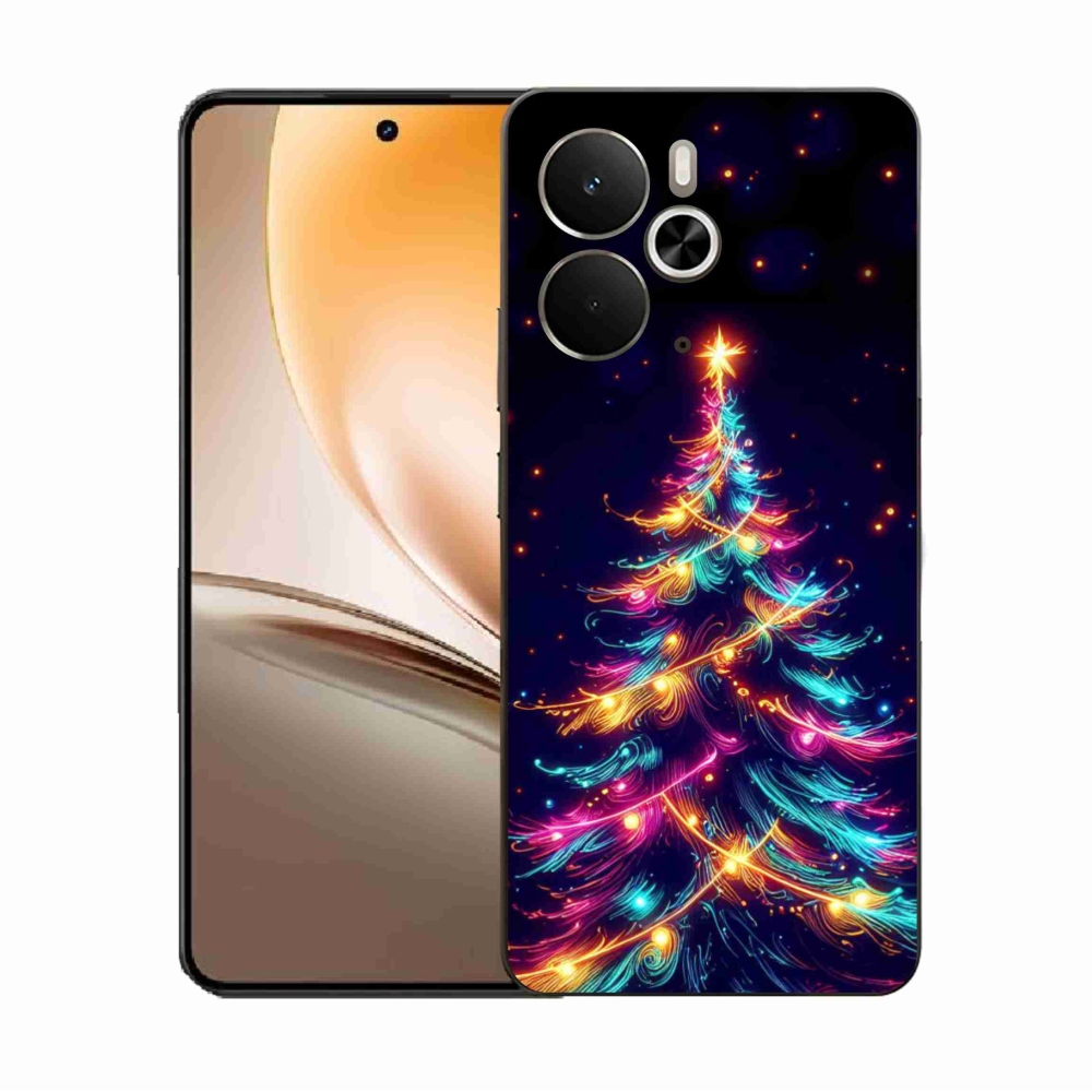 Gelový kryt mmCase na Realme 14 5G - neonový vánoční stromek