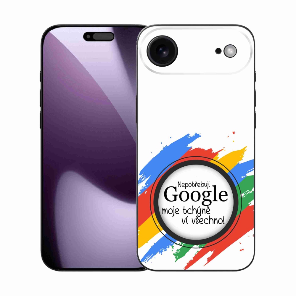 Gelový kryt mmCase na iPhone 17 Air - tchýně ví všechno bílé pozadí