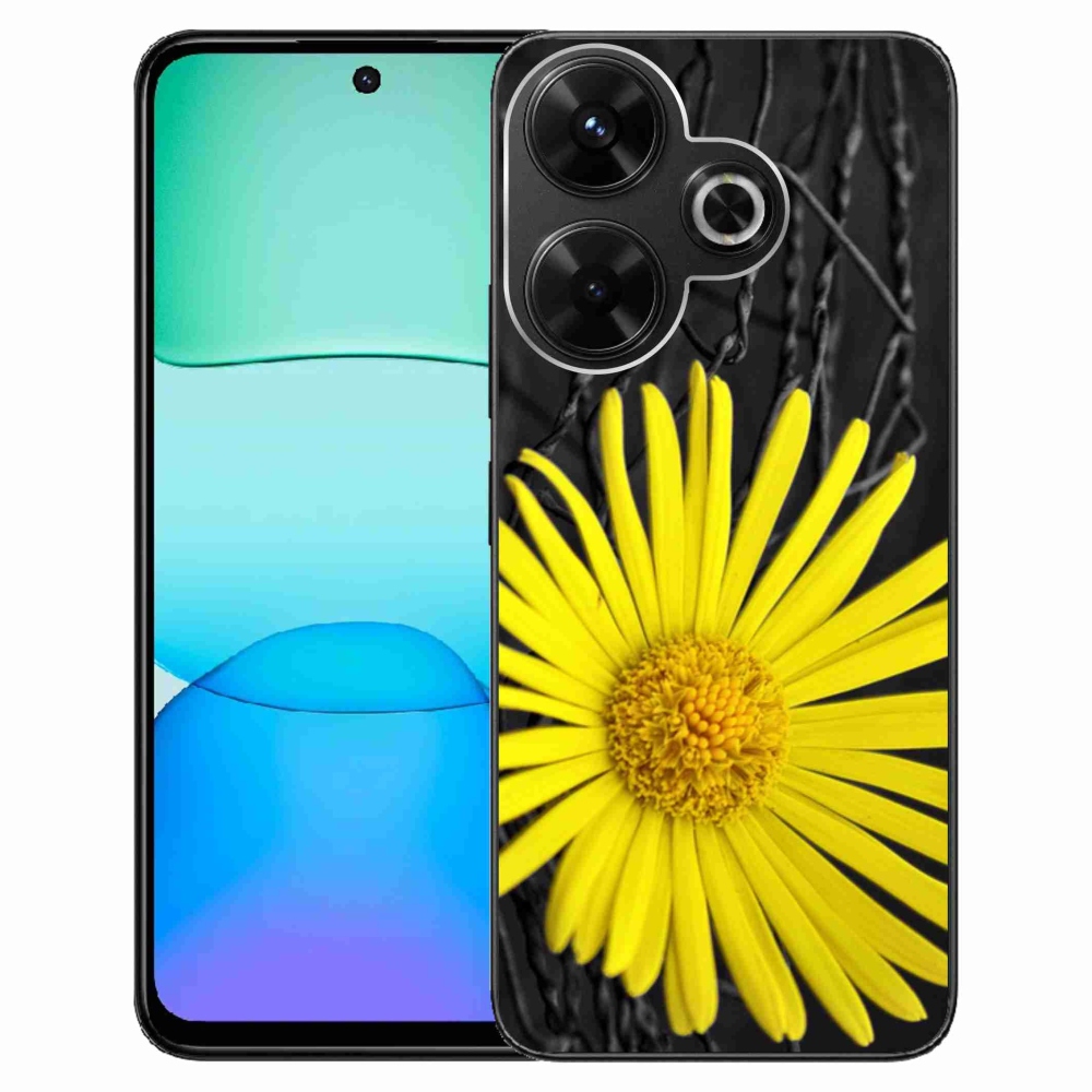 Gelový kryt mmCase na Xiaomi Redmi 13 4G/Poco M6 4G - žlutá květina