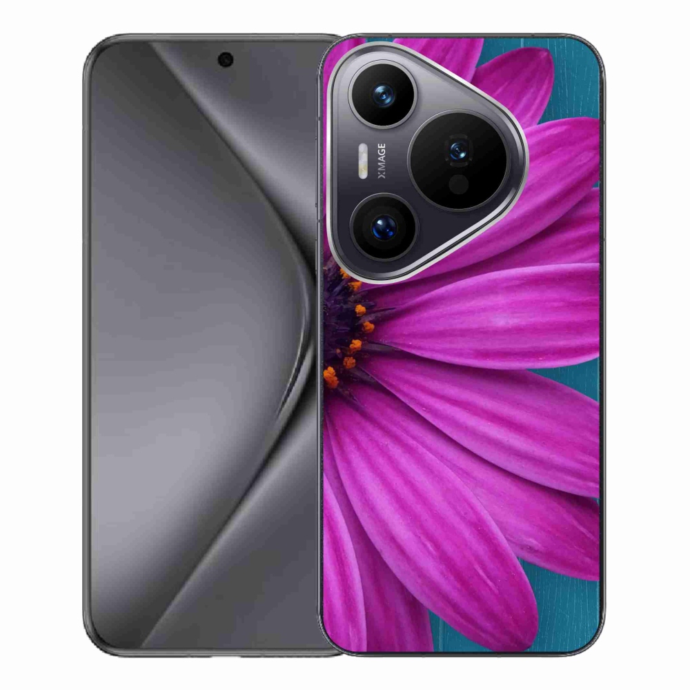 Gelový obal mmCase na Huawei Pura 70 Pro - fialová kopretina