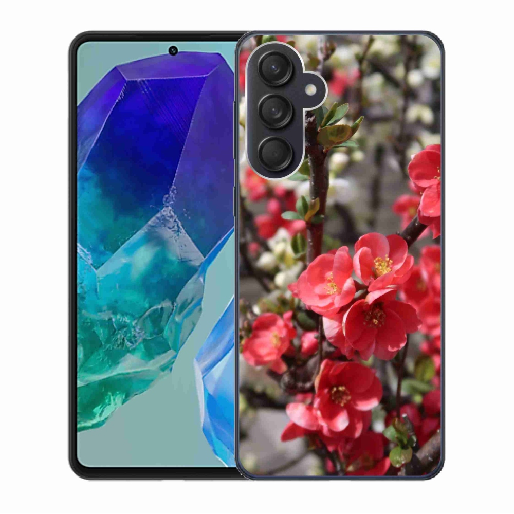 Gelový kryt mmCase na Samsung Galaxy M55 5G - červené květy