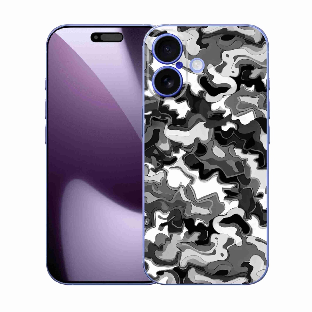 Gelový kryt mmCase na iPhone 17 - maskáčový vzor 3