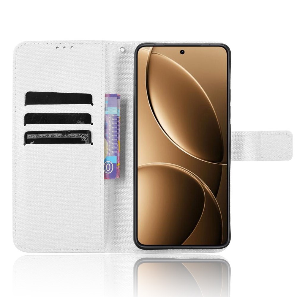 Diamond knížkové pouzdro na Xiaomi Poco F7 Pro 5G/Poco F7 Ultra 5G - bílé