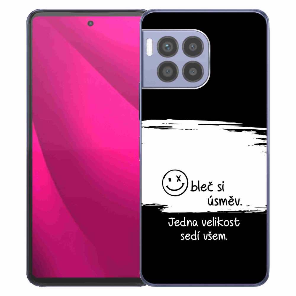 Gelový kryt mmCase na T-Mobile T Phone 2 Pro - vtipný text 8 bíločerné pozadí