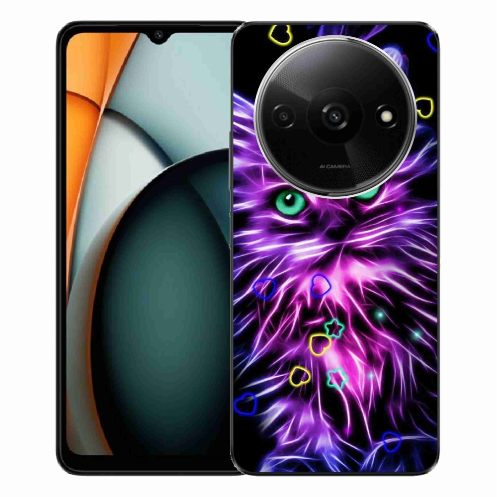 Gelový kryt mmCase na Xiaomi Redmi A3 - abstraktní kočka