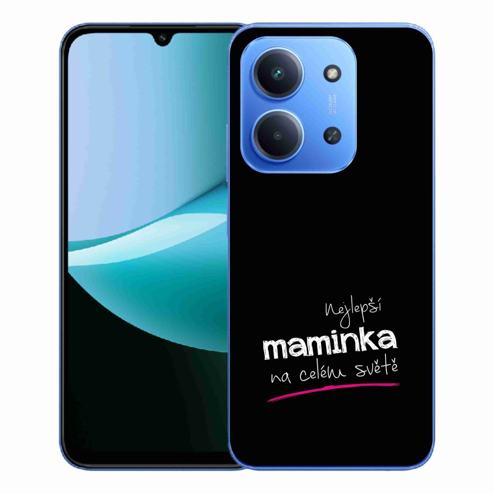 Gelový kryt mmCase na Xiaomi Redmi 15C 4G/5G (173mm) - nejlepší maminka 4 černé pozadí