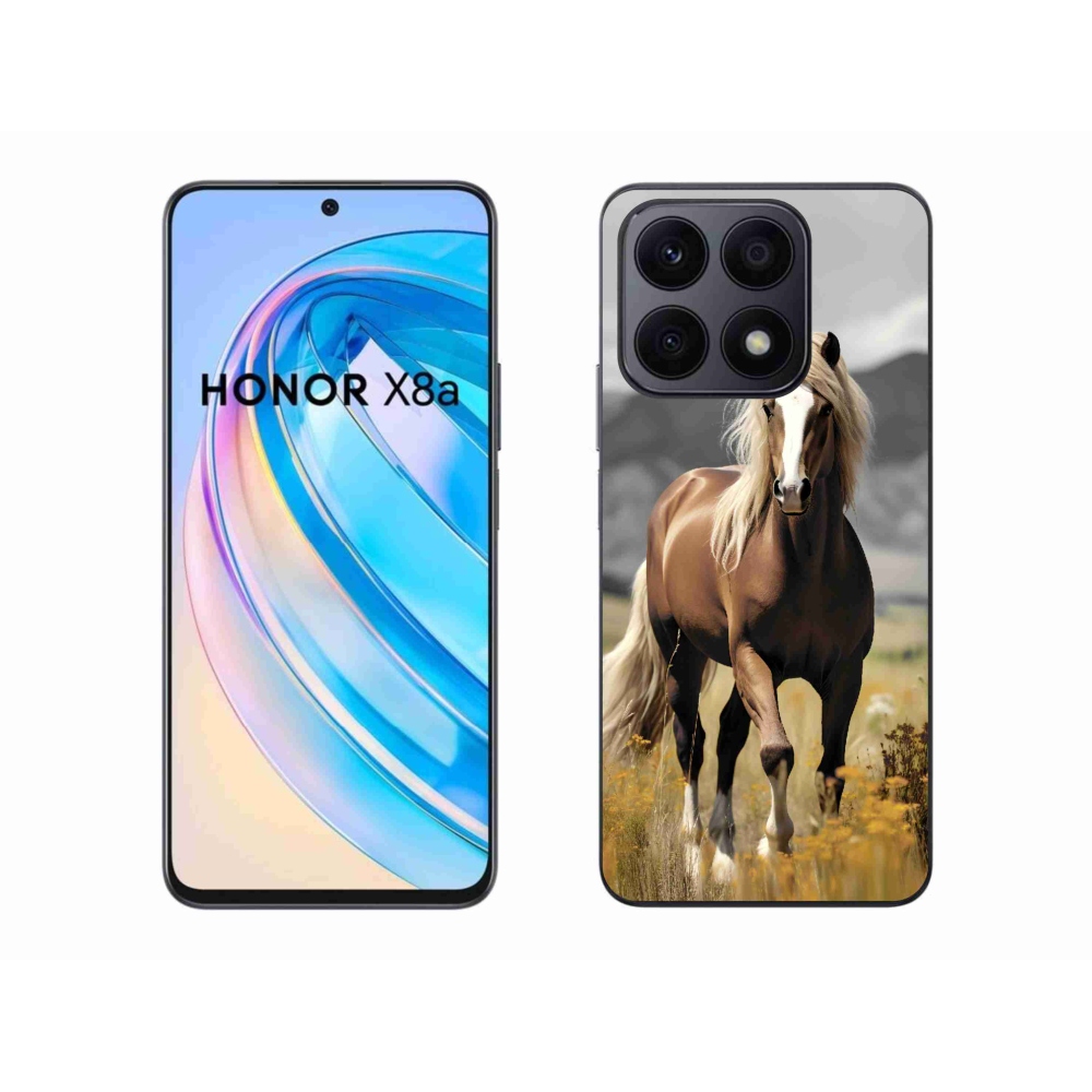 Gelový kryt mmCase na Honor X8a - hnědý kůň 1