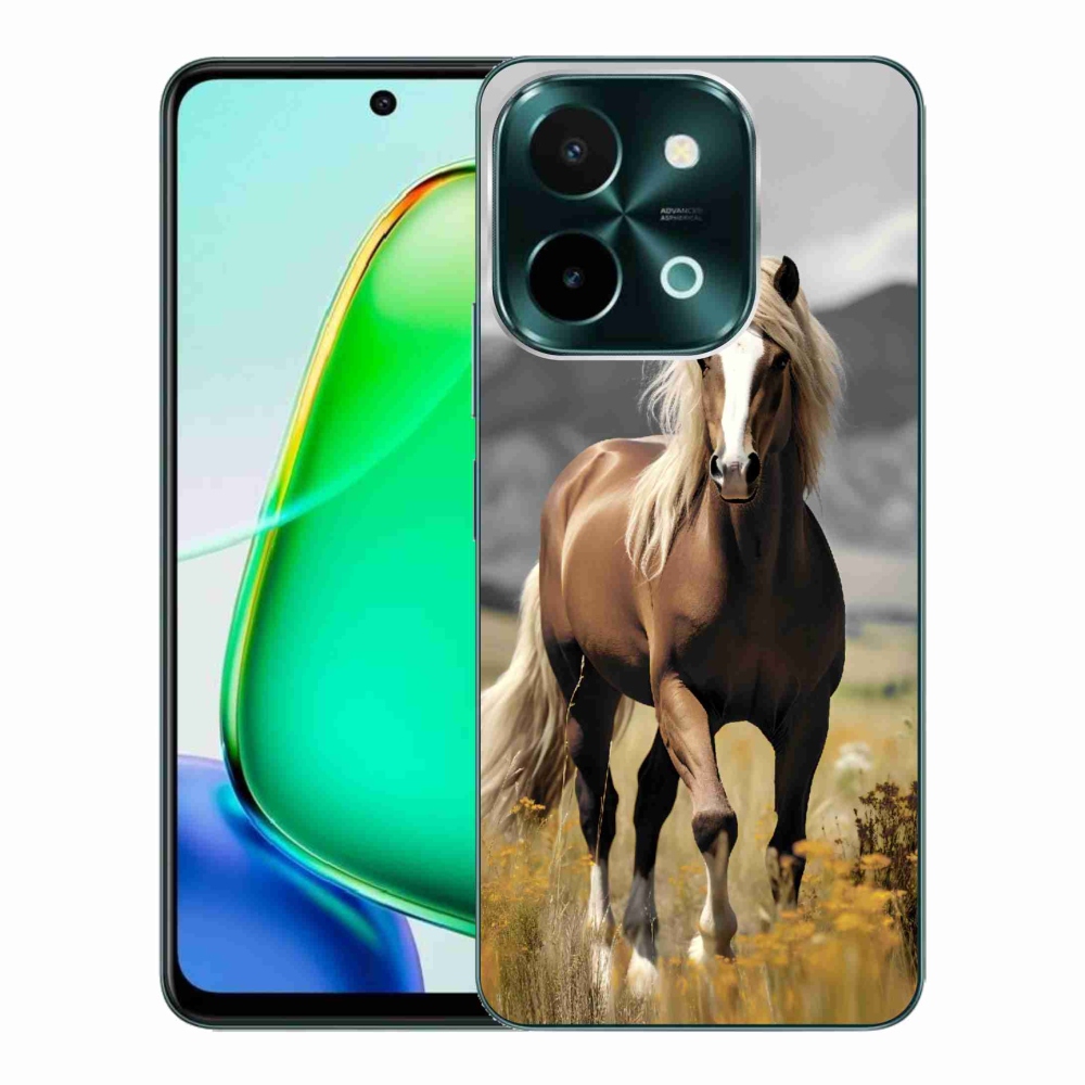 Gelový kryt mmCase na Vivo Y28 - hnědý kůň 1