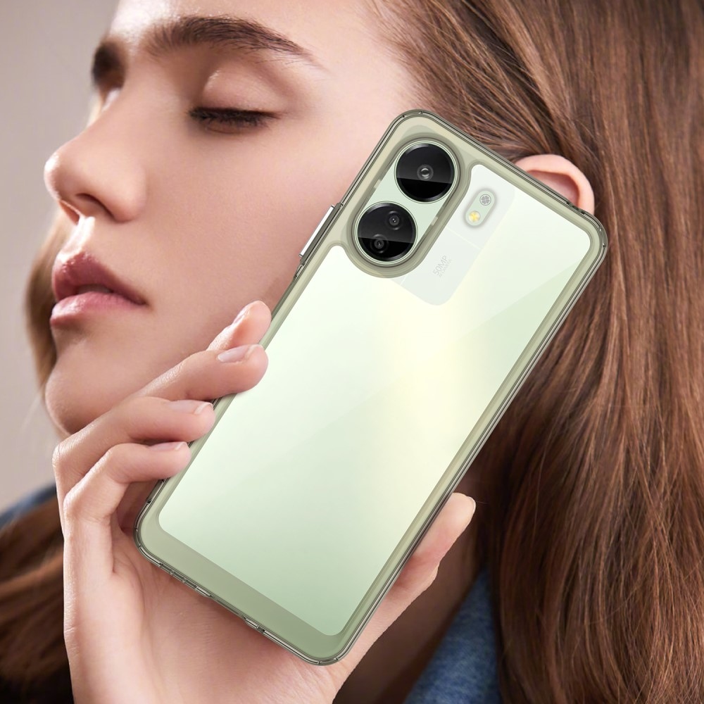 Gelový obal s pevnými zády na Xiaomi Poco C65/Redmi 13C - šedý