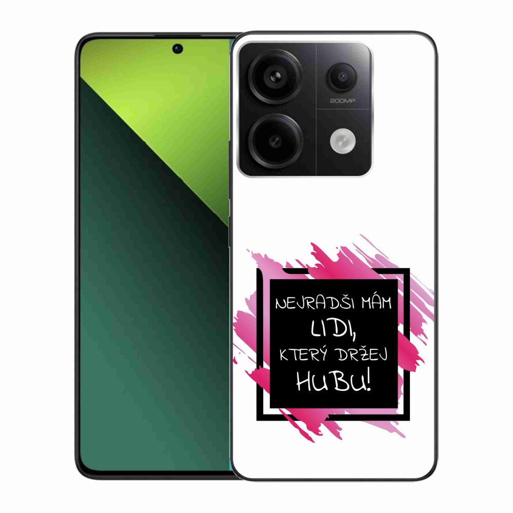 Gelový kryt mmCase na Xiaomi Redmi Note 13 Pro 5G/Poco X6 5G - vtipný text 7 černobílé pozadí