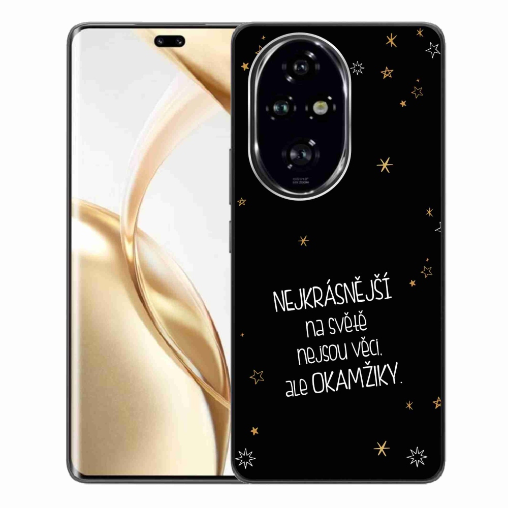 Gelový kryt mmCase na Honor 200 Pro 5G - citát 4 černé pozadí