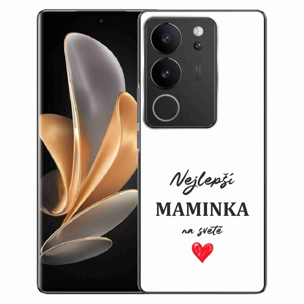 Gelový kryt mmCase na Vivo V29 5G - nejlepší maminka 1 bílé pozadí