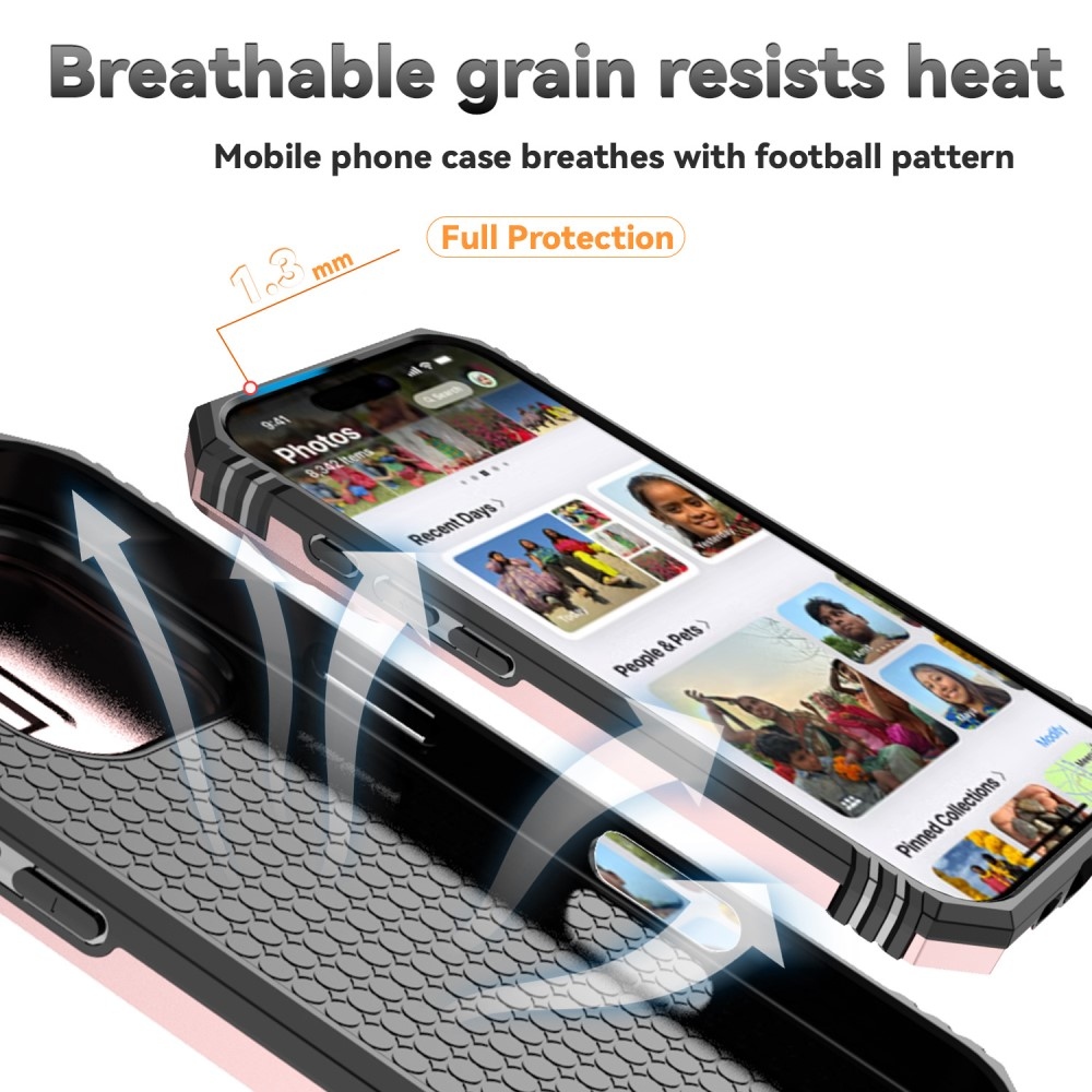 Slide odolný kryt na iPhone 16 Pro - růžovozlatý