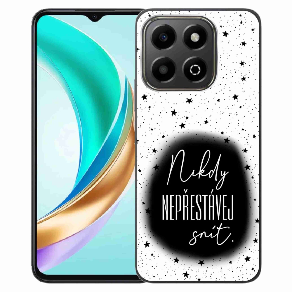 Gelový kryt mmCase na Honor X6b - citát 1 černobílé pozadí