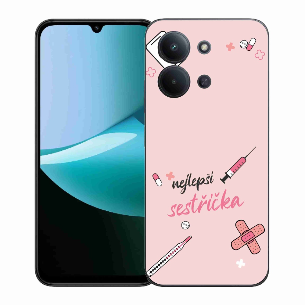 Gelový kryt mmCase na Xiaomi Redmi 15C 4G (171mm)/Poco C85 4G (171mm) - nejlepší sestřička růžové pozadí
