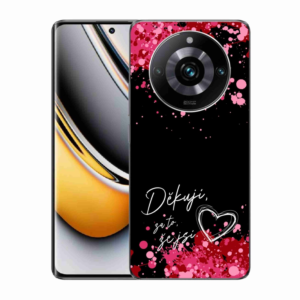 Gelový kryt mmCase na Realme 11 Pro/11 Pro+ - zamilovaný text 2 černé pozadí