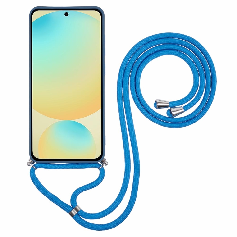 Lining gelový obal se šňůrkou na Samsung Galaxy S25+ - modrý