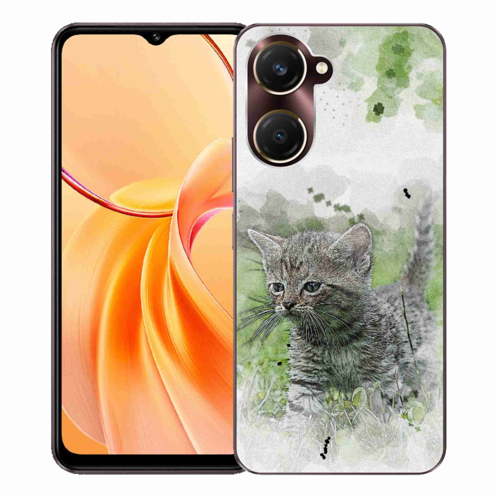 Gelový kryt mmCase na Vivo Y28s 5G - roztomilé kotě 1