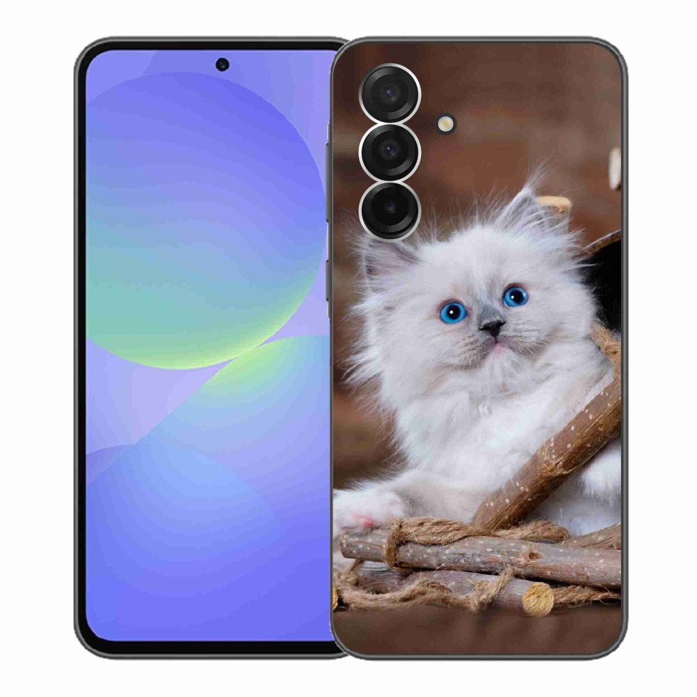 Gelový kryt mmCase na Samsung Galaxy A36 5G - bílé kotě
