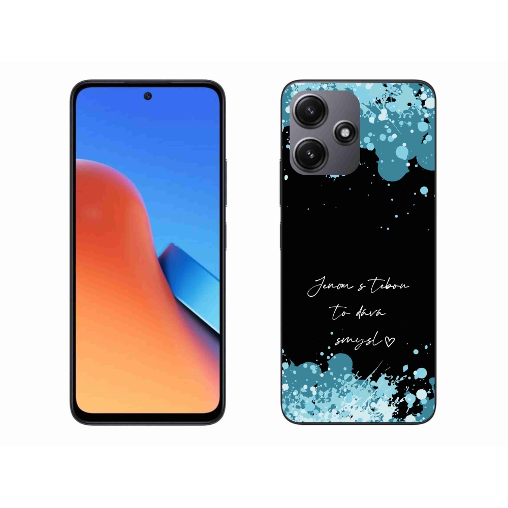 Gelový kryt mmCase na Xiaomi Redmi 12 5G - zamilovaný text černé pozadí