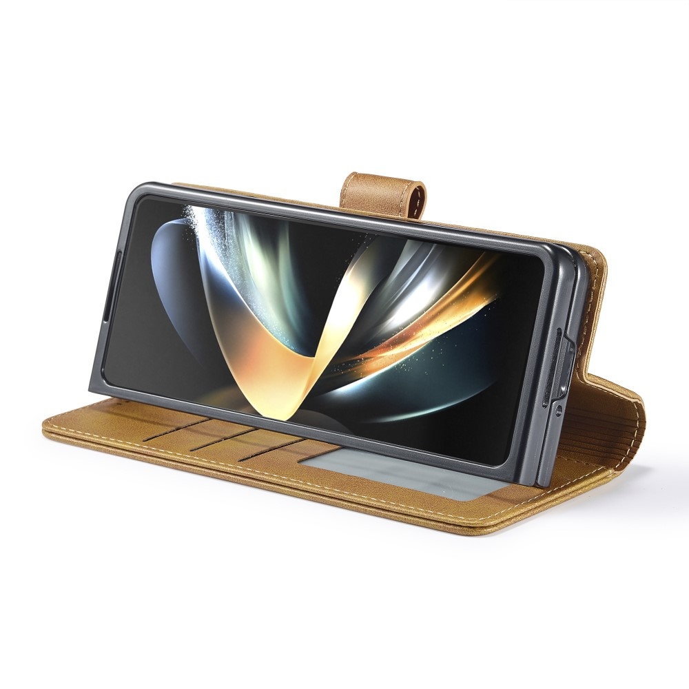 Imeeke knížkové pouzdro na Samsung Galaxy Z Fold5 5G - žluté
