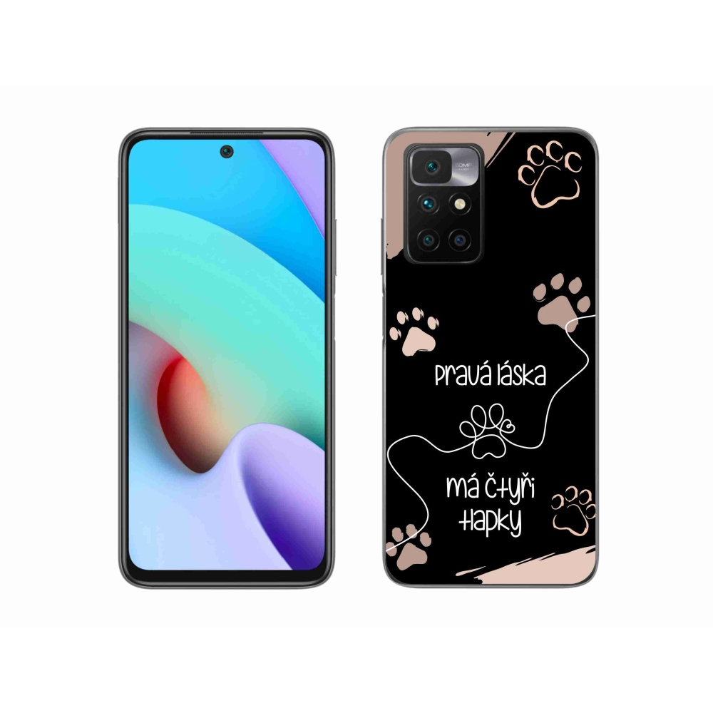 Gelový kryt mmCase na Xiaomi Redmi 10/Redmi 10 (2022) - psí motiv 1 černé pozadí