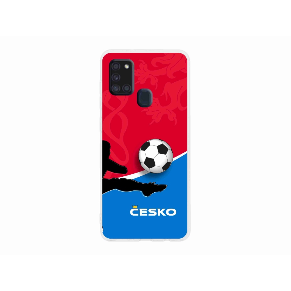 Gelový kryt mmCase na Samsung Galaxy A21s - fotbal Česko 2