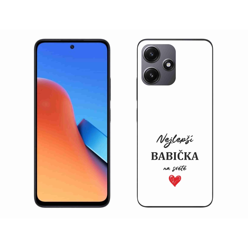 Gelový kryt mmCase na Xiaomi Redmi 12 5G - nejlepší babička 1 bílé pozadí