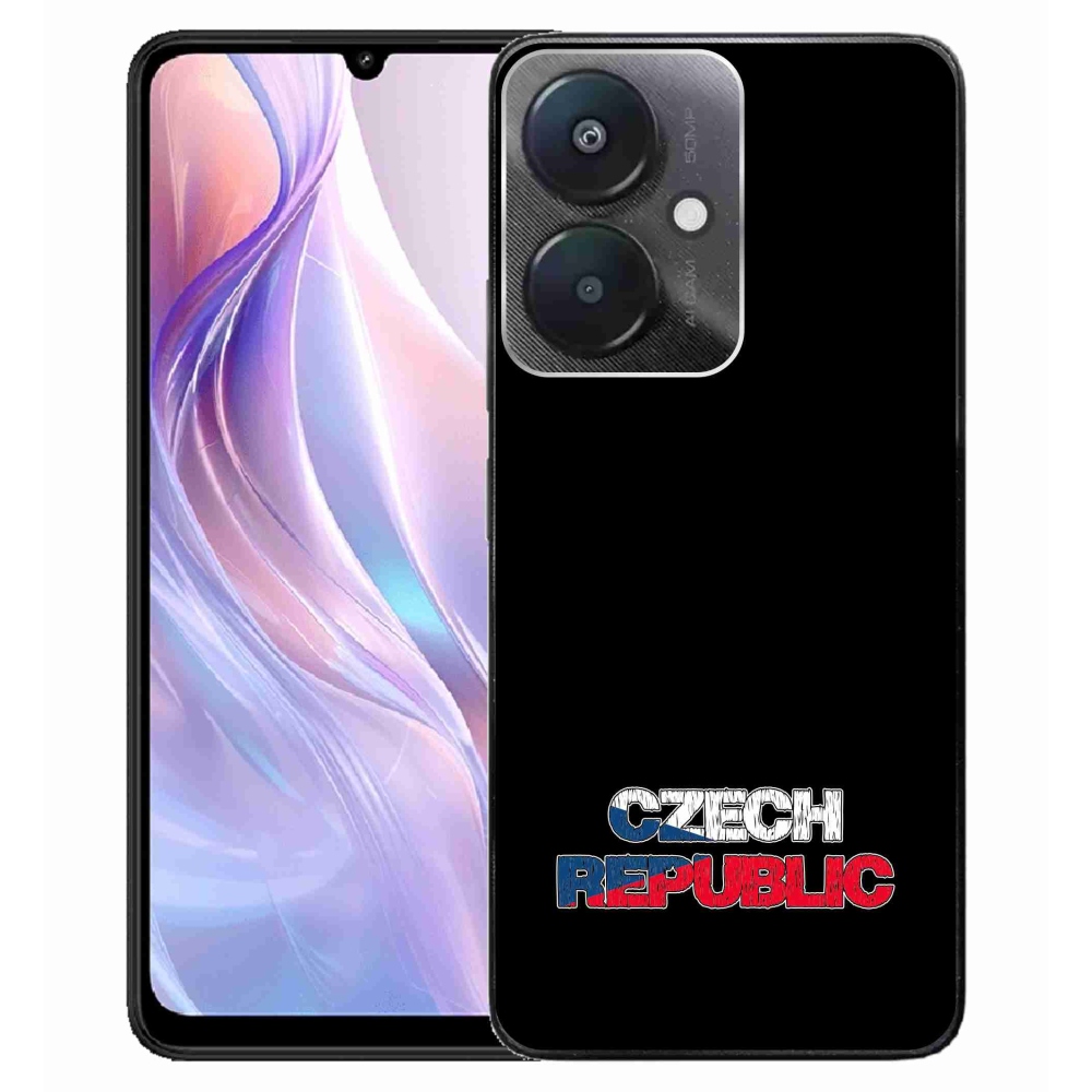 Gelový kryt mmCase na Xiaomi Redmi 13C 5G  - Czech Republic černé pozadí