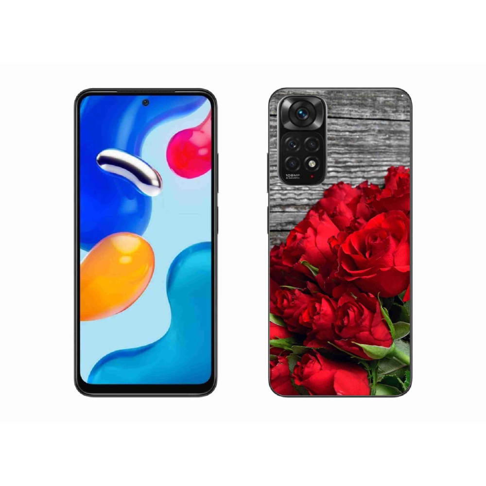 Gelový kryt mmCase na Xiaomi Redmi Note 11S 4G - červené růže