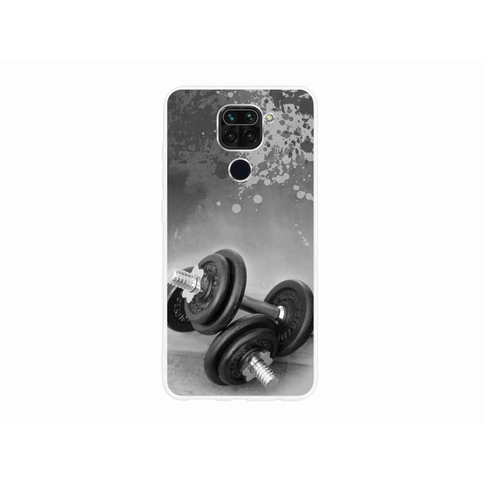 Gelový kryt mmCase na Xiaomi Redmi Note 9 - činky 1