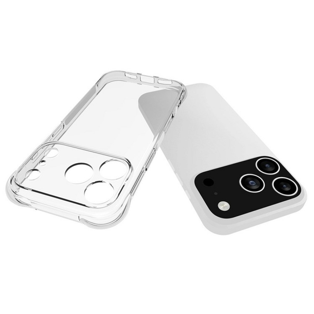 Průhledný gelový obal na iPhone 17 Pro - průhledný