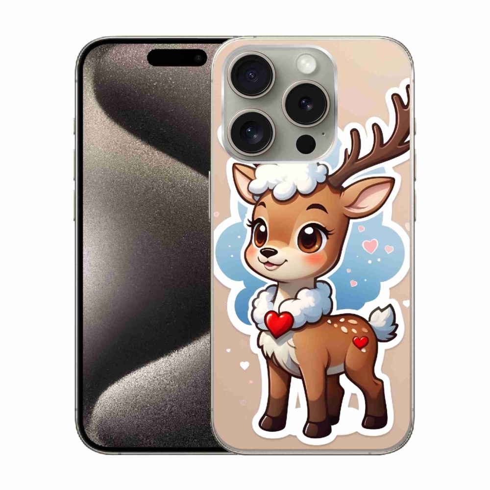Gelový kryt mmCase na iPhone 15 Pro - kreslený sob