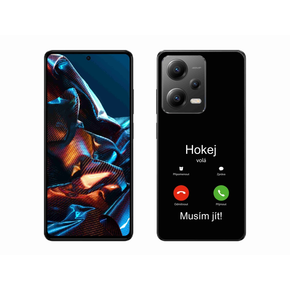Gelový kryt mmCase na Xiaomi Redmi Note 12 Pro 5G - hokej volá černé pozadí