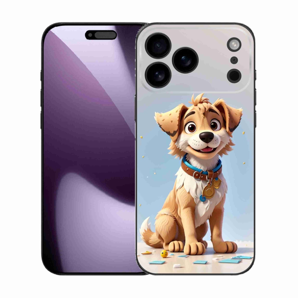 Gelový kryt mmCase na iPhone 17 Pro Max - kreslené štěně