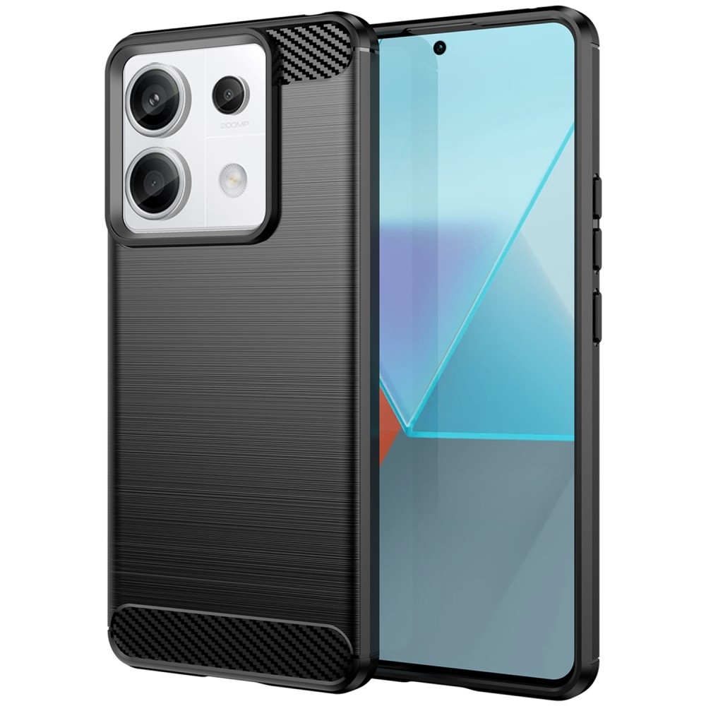 Carbon odolný gelový obal na Xiaomi Redmi Note 13 Pro 5G/Poco X6 5G - černý