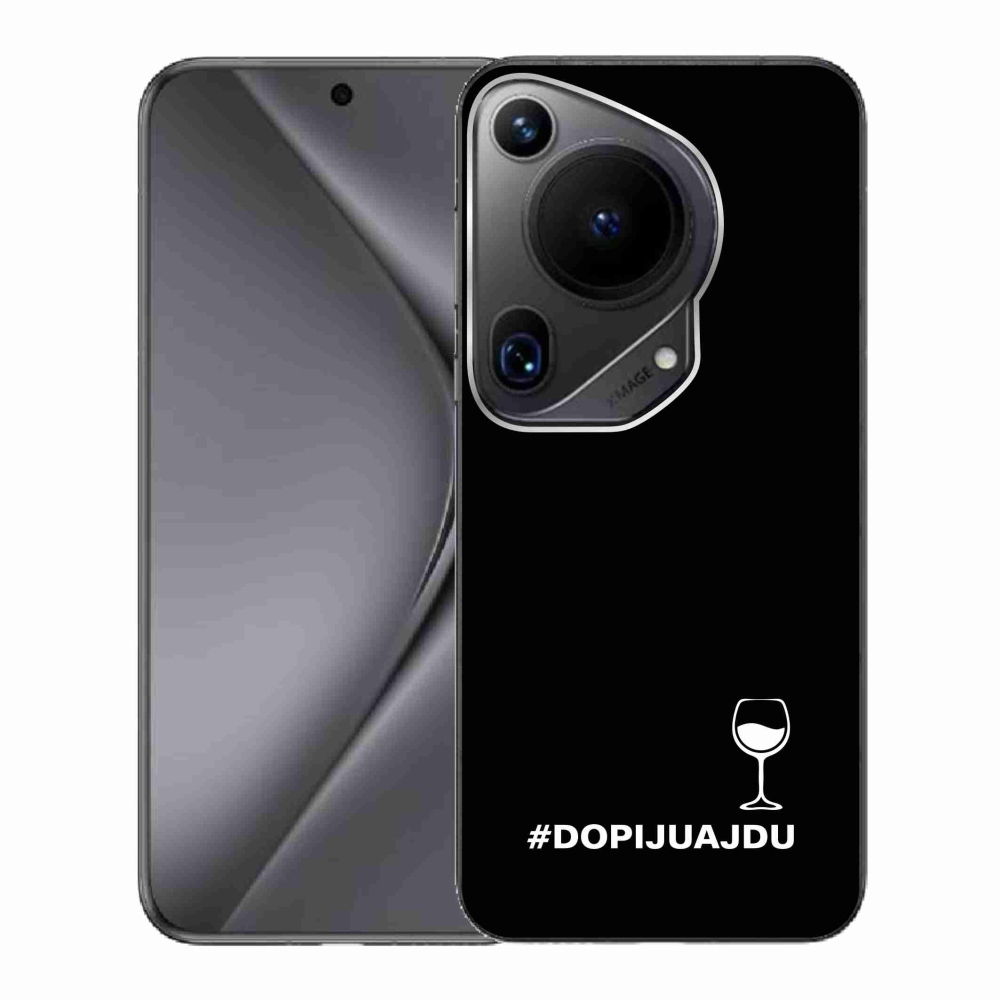 Gelový kryt mmCase na Huawei Pura 70 Ultra - vinný motiv černé pozadí