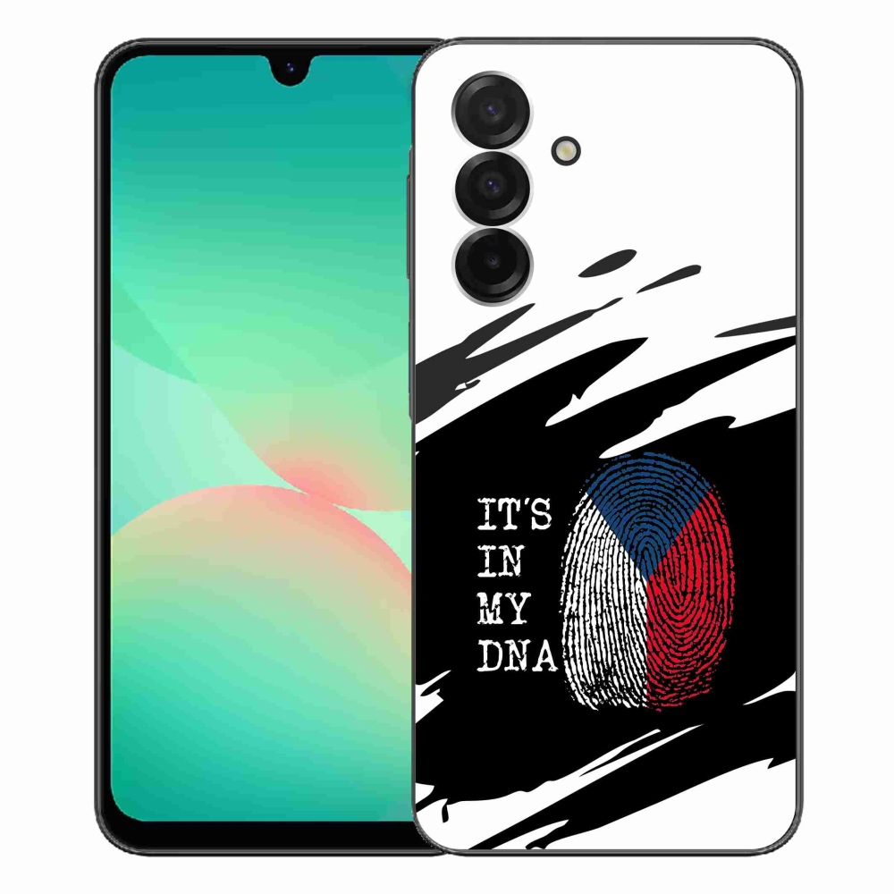 Gelový kryt mmCase na Samsung Galaxy A26 5G - vlajka otisk prstu černobílé pozadí
