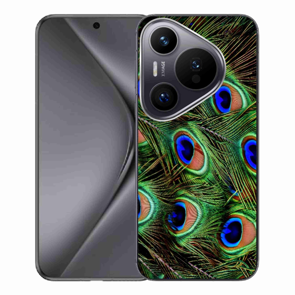 Gelový kryt mmCase na Huawei Pura 70 Pro - paví peří