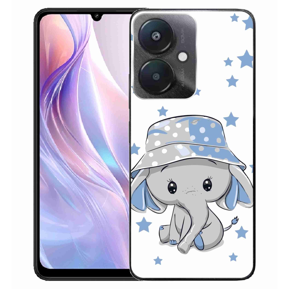 Gelový kryt mmCase na Xiaomi Redmi 13C 5G - modrý slon