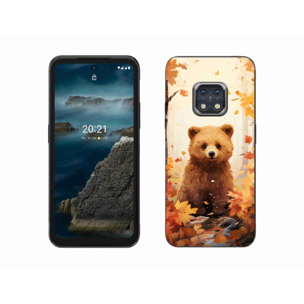 Gelový kryt mmCase na Nokia XR20 - medvěd v lese