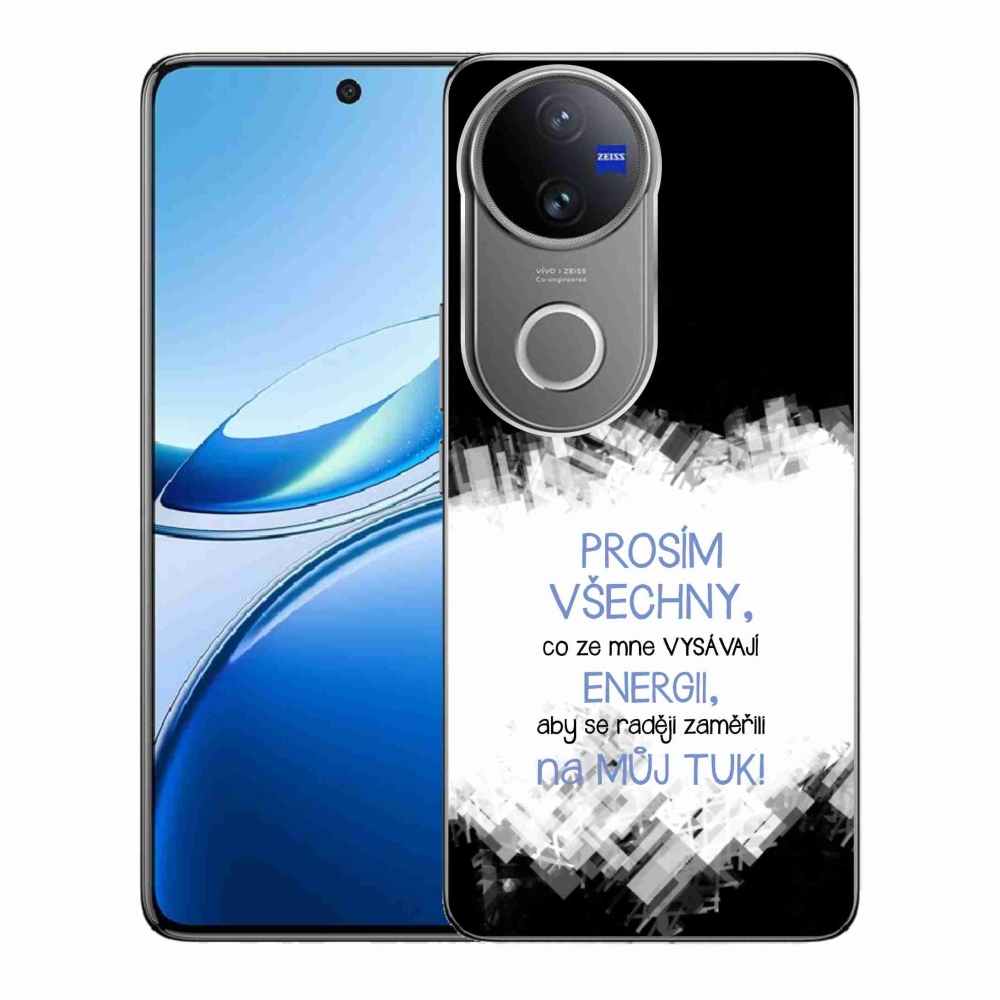 Gelový kryt mmCase na Vivo V50 5G - vtipný text 1 modrý
