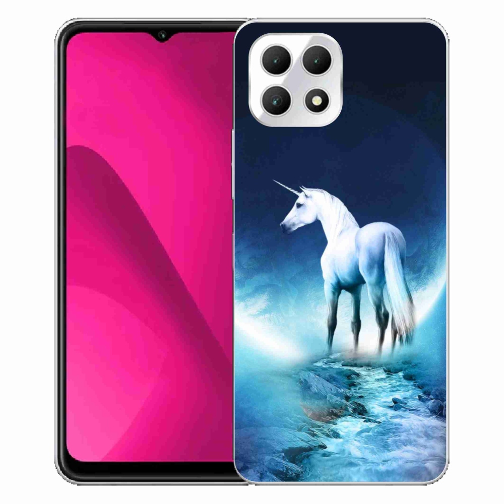 Gelový kryt mmCase na T-Mobile T Phone 2 - bílý jednorožec